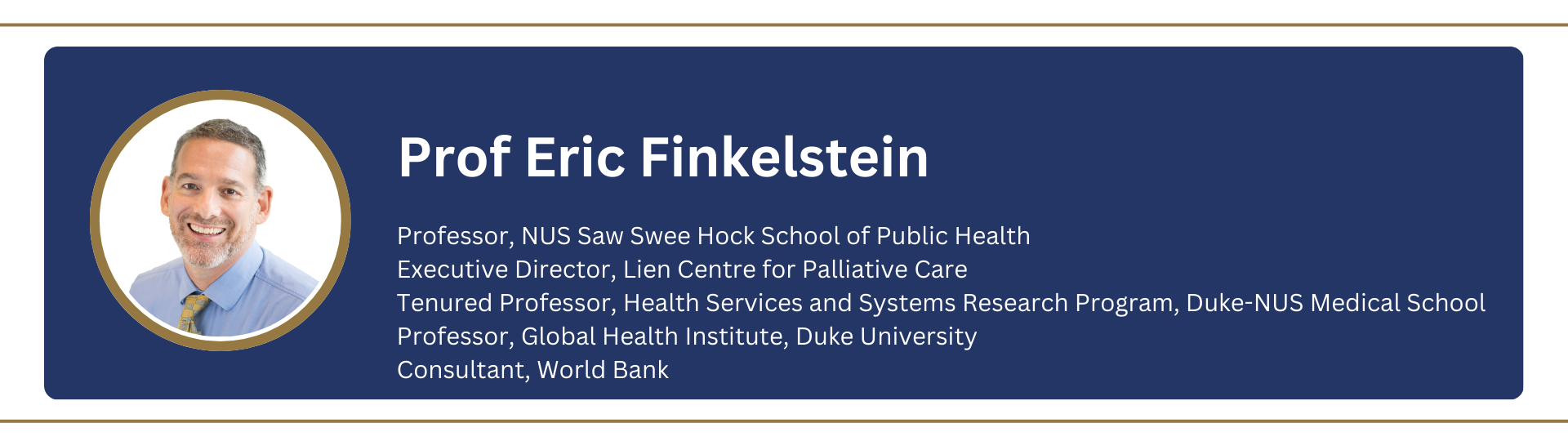 Prof Eric Finkelstein Profile Card
